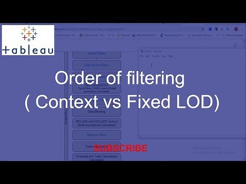 Tableau - Order of filtering (Context filters and Fixed LOD)