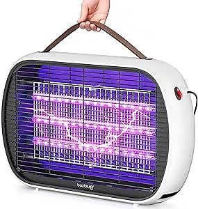 Buzbug Upgraded LED Bug Zapper Indoor, LED Bulbs Up to 50,000 Hours, 3 Lamps Sustainable Less Power, 3800V Powerful Electric Mosquito Zapper, Fly Trap Mosquito Trap, Fly Killer Fly Zapper