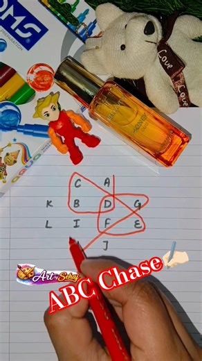 ABCD Chase🔡✍🏻 #shorts #trending #fun #art #drawing #alphabet #doodle #viral