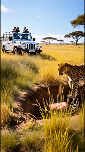 Will the leopard avoid the trap and get the meat🐆🥩🤔❓ | Cute Pets