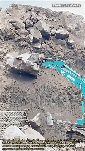 Incredible Excavator Skill Stops Danger #heavyequipment #machinery #excavator #mining #operator