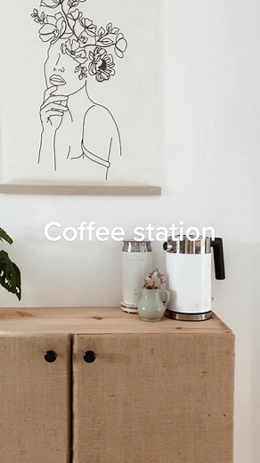 DIY Coffee Station Ideas with IKEA and Jute | Easy IKEA Hack