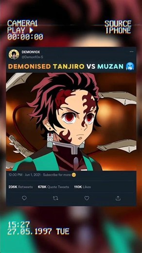Demonised tanjiro vs muzan #demonslayer #kny #giyu