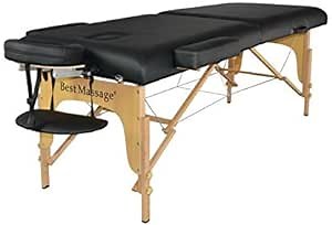 Portable Massage Table 84 Inchs Length 28 Inch Width PU Leather Massage Bed Spa Bed Height Adjustable 2 Fold Massage Tables W/Carrying Case Salon Bed