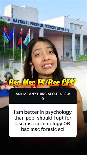 Difference between Bsc Msc Forensic Science & BSc Criminology & Forensic Science | Day 7 | #nfsu
