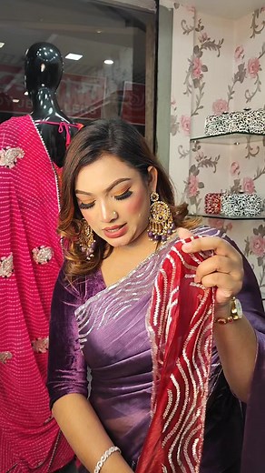 18K views · 150 reactions | Red Beauty ❤️ #saree #shimmer #red #gorgeous #partywear #designer #valentines #stonework #facebookreels Mimosa Boutique | Mimosa Boutique | Facebook