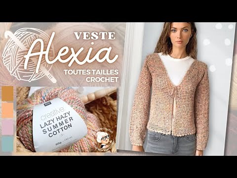 🧶 How to make an ALEXIA MID-SEASON CROCHET JACKET IN ALL SIZES 🧶 Easy tutorial @Mamie Crochet
