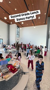 Seriously…this is SO much fun! Our second graders celebrated their last lunch before Winter Break with an EPIC DANCE PARTY! 🦁💙🪩 | Lisle Elementary School