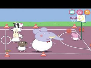 Game video Peppa Pig in gym class. Peppa pig cartoon.