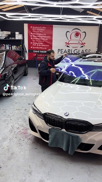 Car Detailing Process: Applying Hexagonal Pattern
