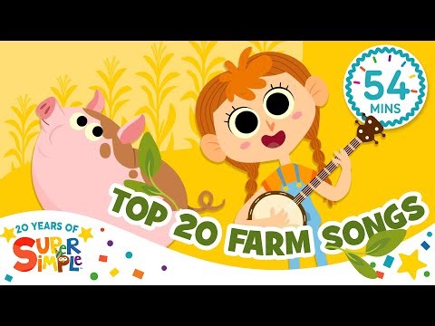 Top 20 Farm Songs! | Moo! 🐮 Quack! 🦆 Neigh! 🐴 | Super Simple’s 20th anniversary | Super Simple Songs