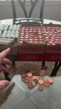Copper hunting penny rolls Wheat penny found #collection #copper #money