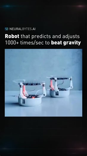 NeuralBytes AI on Instagram: "This robotic platform from BaBot Project isn’t absorbing gravity — it’s actively fighting it in real time. A ping-pong ball naturally wants to roll downhill the moment the surface tilts. That means the ball is always accelerating due to gravity. What the robot does is detect that motion instantly and tilt the platform just enough to cancel it out. Infrared sensors under the surface continuously track the ball’s exact position. A control algorithm predicts where the