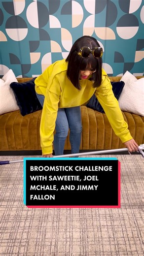 Broomstick Challenge with Saweetie, Joel McHale, and Jimmy Fallon