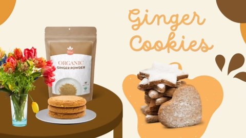 Organic Ginger Powder 16oz (454g) | Ground Ginger Spice from India | USDA Organic, Non-GMO, Gluten-Free | Great for Cooking, Baking, Smoothies, Teas & DIY Wellness | Resealable Kraft Bag