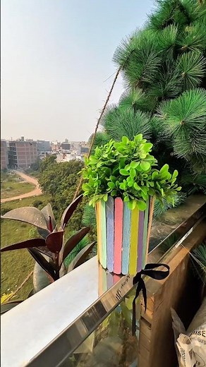 How to Make a Colorful Flower Pot at Home | Best Out of Waste Craft Idea #flowerpot