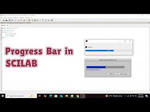 How to make a progress bar in scilab | How to create a wait bar in scilab
