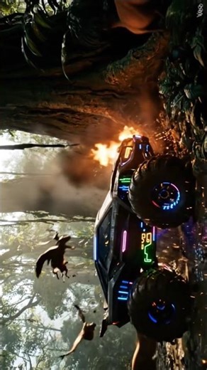 monster truck in jungle| jungle safari| monster truck burning