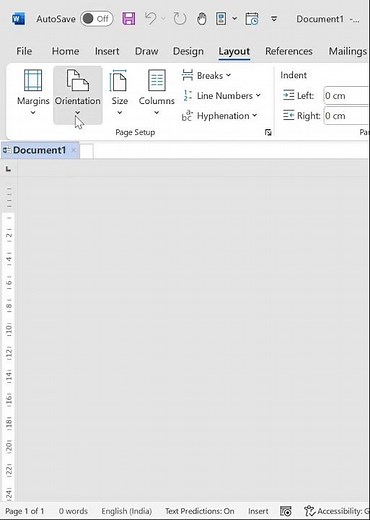 How to Change the ORIENTATION of Page in Word? #msword #microsoftoffice