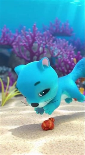 A cute Sea creature collecting shell #shortfilm #cuteanimals #3danimation