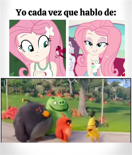 Es mi vieja: Fluttershy y Angry Birds en un video divertido