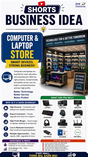 Computer & Laptop Store Business Idea 2026 | Small Investment, High Profit! 🚀 #shorts