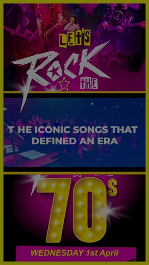 Regal Redruth Theatre, Cinema, Restaurant & Bar Let's Rock the 70s is coming back. We are excited to announce we will be back in Redruth on Wednesday 1st April 2026, tickets now on sale by following the link. LET's ROCK THE 70s is an electrifying live show that captures the spirit of the 1970s with authenticity and flair. Experience the iconic anthems and unforgettable hits from groundbreaking artists like Queen, Elton John, David Bowie, Pink Floyd, and ABBA, all in one sensational performance.