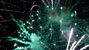 Detail of Fireworks. Slow Motion Stock Footage - Video of green, illuminated: 78732330
