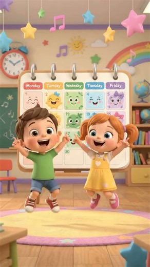 🎵 Days of the Week Song for Kids | Monday to Sunday | Fun 3D Cartoon Song