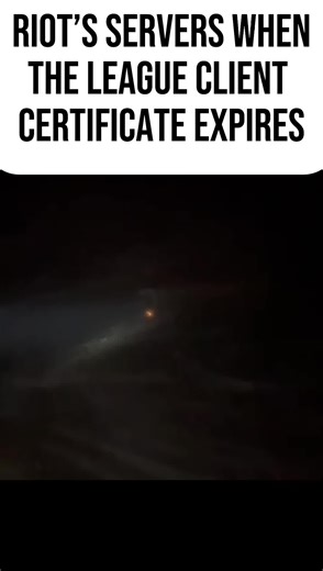 Riot's servers when the League client certificate expired #leagueoflegends #leaguetiktok #leagueoflegendsmemes #gametok #fyp
