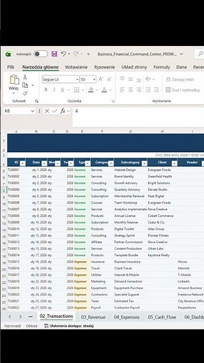 Cash Flow Dashboard | Excel & Google Sheets #shorts