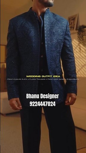 Best Wedding Outfit Ideas - Indowestern dresses for men by Bhanu Designer - Best Ethnic Shop Mumbai