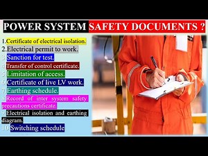 POWER SYSTEM SAFETY DOCUMENTS | Certificate of Electrical Isolation | Electrical Permit to Work PTW