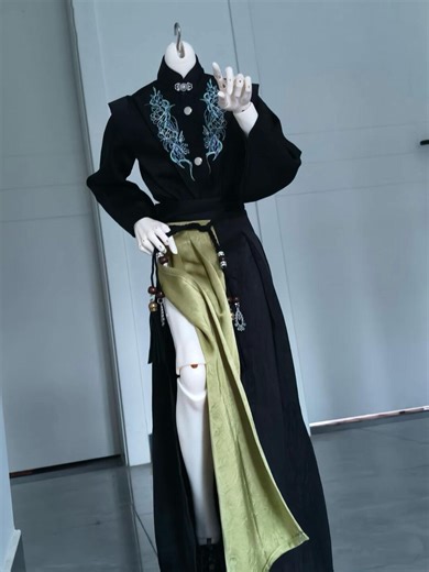 BJD 75cm Embroidered Outfit Set – Top, Skirt & Waist Chain, Bjd ID75 Fashion Clothes, Bjd Boy Doll Traditional Chinese Hanfu Style - Etsy