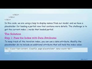 Bringing the Iteration Count from Main Page to Nested Partial View in Razor