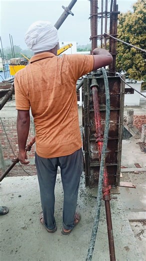 12×12 Inch column casting Work #construction #heavycivil #homedecor #civilengineering #civilxpress