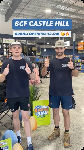 BCF - Boating, Camping, Fishing on Instagram: "Castle Hill! Join us for the Grand Opening of your new and improved BCF store tomorrow the 12th of April 🎉 ⏰ Doors open at 8AM 🎁 Over $7,000 in prizes & giveaways 🤝 Speak to the teams from @daiwaaustralia, @prolureaustralia, @tackletactics and Navico! 🤑 EPIC Deals including 15% off Weber Q BBQs Don’t miss out on the BCFing FUN! Come down and see what all the fuss is about 👀 #BCF #castlehill #newstore #BCFaustr