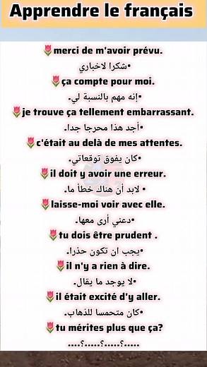 25K views · 510 reactions | #مفردات تحتاجها للتواصل بالفرنسية #جمل...