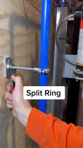 Split Ring Hanger #diyproject #pipesupport #homeimprovement #pextubing #rosystem #plumbingtok