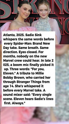 What Sadie Sink Whispers Before Every Spider-Man Brand New Day Take Was Finally Caught on a Boom Mic