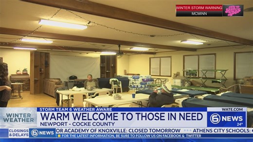 Warming center opens in Newport amid freezing temperatures