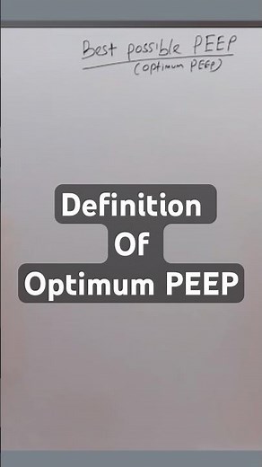 Optimal PEEP in ARDS Explained | Best PEEP in ARDS | Shunt, Compliance & FRC #shorts