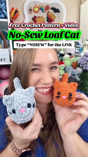 New Free No-Sew Crochet Pattern: Loaf Cat 🐈 ➡️Type NOSEW for the LlNKS ✅ YES! You can crochet them all WITHOUT SEWING! 🧶 You can get the pattern on my blog, Ravelry, Etsy or my membership The Crochet Club! 🧶 You can also find the pattern in this 30-Pattern Ebook: ➡️“No-Sew Amigurumi Crochet Made Easy” for YOU ✅ 30 Patterns ✅ ad-free and printable ✅ 9 Tips Tutorials ✅15 Videos See the LlNK in My Bl0 or Type NOSEW for the LlNKS Yarn used: @knittingfever Ella Rae Cuddle Yarn #crochet #nickishome