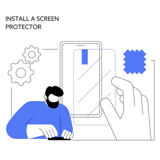 Install a glass screen protector on my (Samsung S26-Plus) (Includes the screen protector) (Copy)