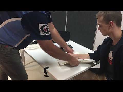 Cardboard splint (wrist)