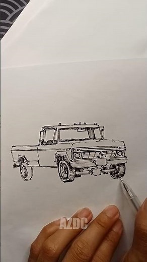 lets draw FORD TRUCK #cardrawing #drawing #art #ytshorts #automobile #carsketch #drawingtutorial