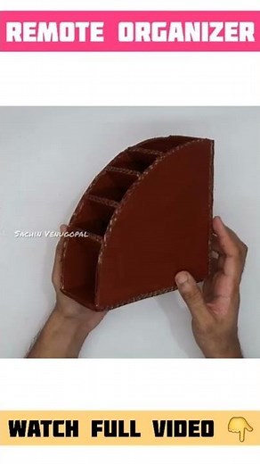 Homemade Remote Holder | Wood finish Remote Holder | DIY Cardboard | Awesome craft ideas | #shorts