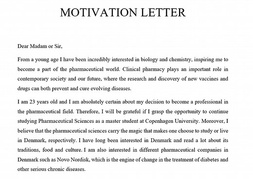 Motivation letter - what and how to include in and what NOT to write in your essay?