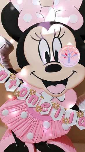 Personalized Minnie Mouse Piñata for Kids' Parties