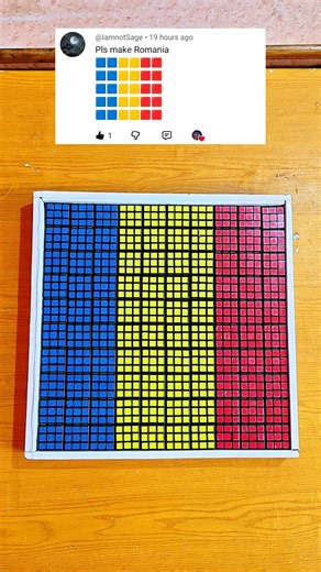 Making Romanian Flag "🇷🇴"😱 #viral #rubikscube #trending #shorts 🤩🤩
